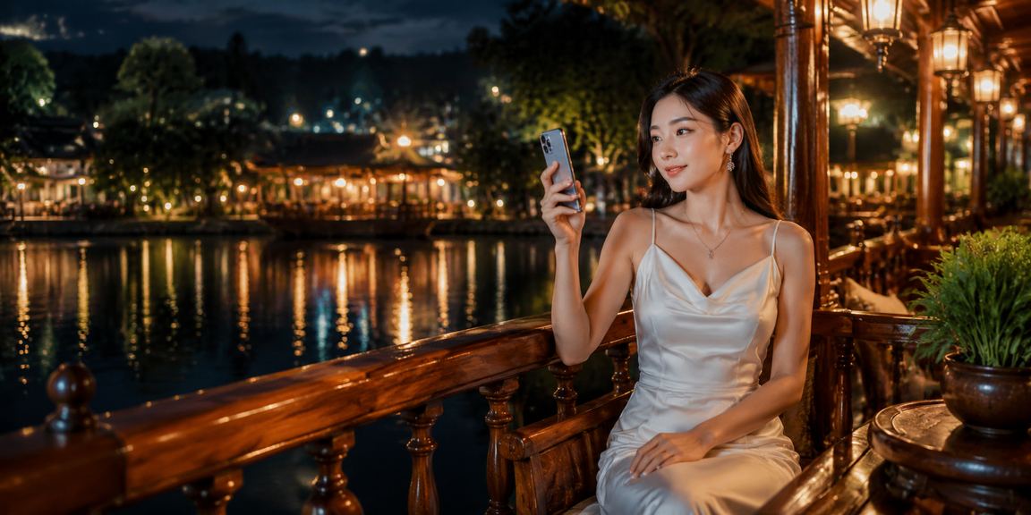 Người dùng xem kèo cá cược trên điện thoại tại quán cà phê Đà Lạt với không khí yên tĩnh