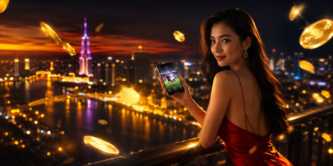 Người dùng tận hưởng cá cược thể thao trên bãi biển Phú Quốc với điện thoại di động